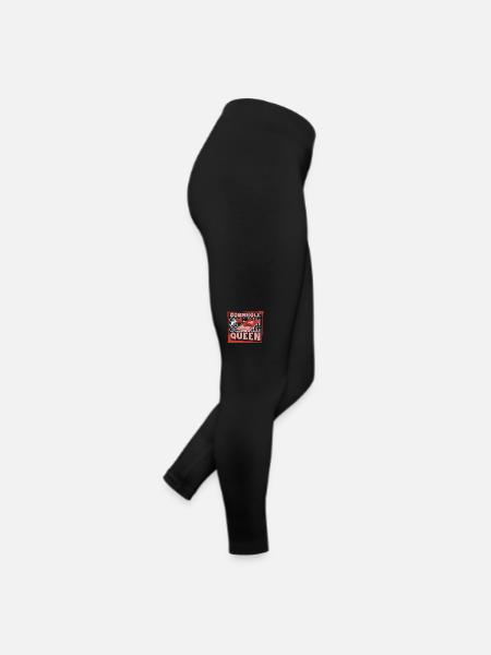 Cornhole Queen Spielbretter Sitzsack Profi - Frauen Jersey Leggings - Schwarz - Rechts