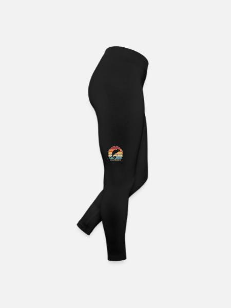 Panthère rétro voilée Chamaeleonidae amoureuse - Legging en jersey Femme - noir - Droite