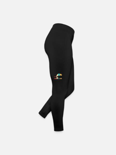 Panthère rétro voilée Chamaeleonidae amoureuse - Legging en jersey Femme - noir - Droite