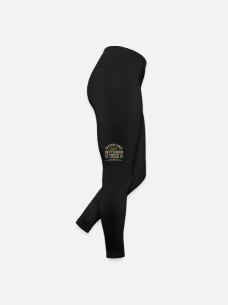 September 1956 Geschenk gebaut September 1956 - Frauen Jersey Leggings - Schwarz - Rechts