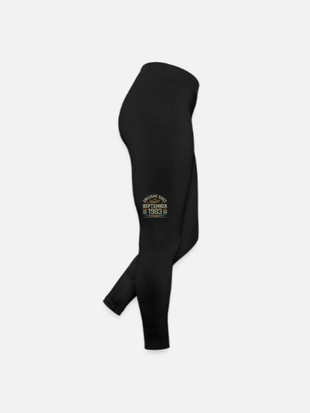 Cadeau Septembre 1983 Construit en Septembre 1983 - Legging en jersey Femme - noir - Droite