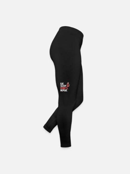 Eat Sleep Donuts Repeat Doughnut Maker Glazed - Women’s Jersey Leggings - black - Right