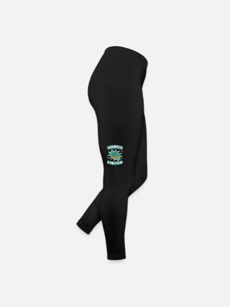 Donut Worry Be Happy Fabricant de beignets Glazed Lover - Legging en jersey Femme - noir - Droite