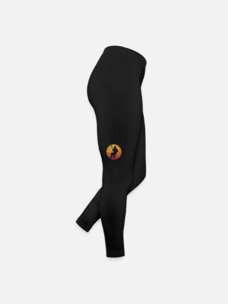 Retro Aerophone Fagott Instrument Music Player - Frauen Jersey Leggings - Schwarz - Rechts