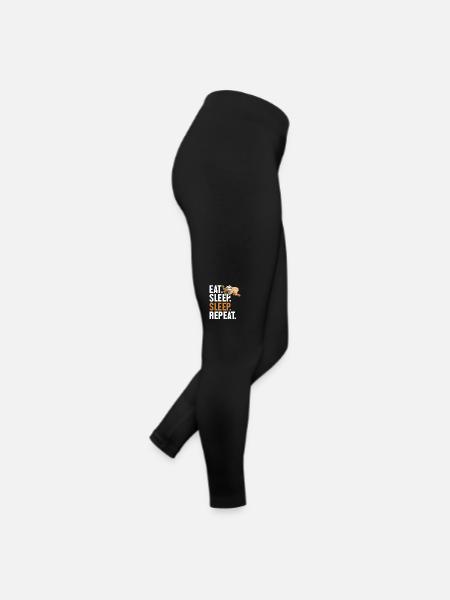 Manger Dormir Dormir Répéter Folivora à gorge brune - Legging en jersey Femme - noir - Droite