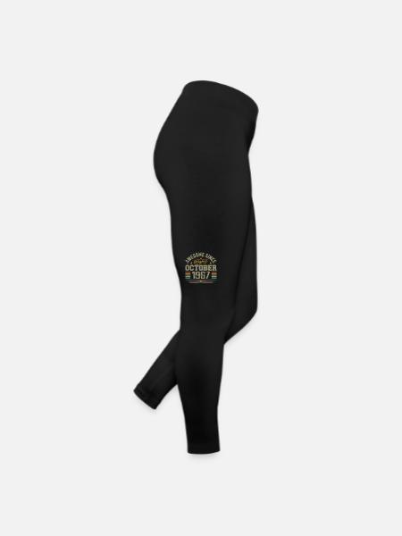Né en Octobre 1967 | Anniversaire Octobre 1967 - Legging en jersey Femme - noir - Droite