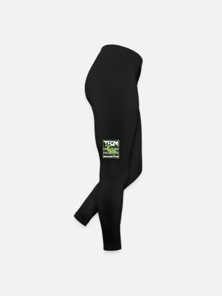Team Parasaurolophini Dinosaur Hadrosauridae - Women’s Jersey Leggings - black - Right