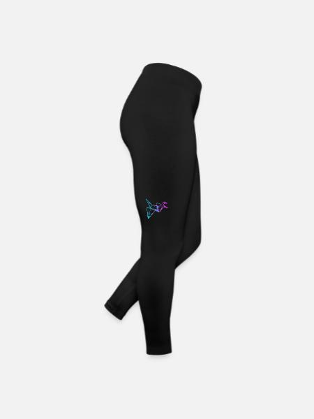 Falten Eule Papierkranich Meister Origami - Frauen Jersey Leggings - Schwarz - Rechts
