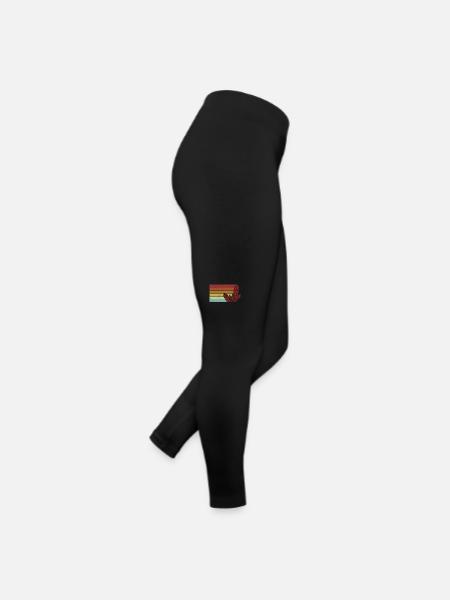 Retro Geologe Stein Sammler Mineral Sammler - Frauen Jersey Leggings - Schwarz - Rechts