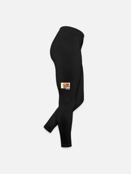 Octopus Doodle Chinese Hanzi Octopodes Octopoda - Women’s Jersey Leggings - black - Right
