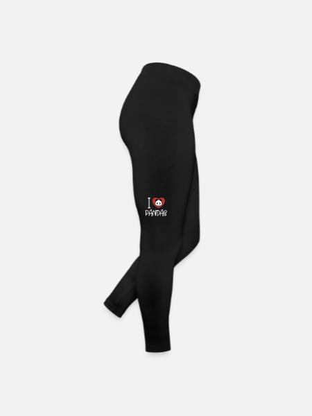 I love Pandas Panda Bear Ailuropoda Melanoleuca - Women’s Jersey Leggings - black - Right