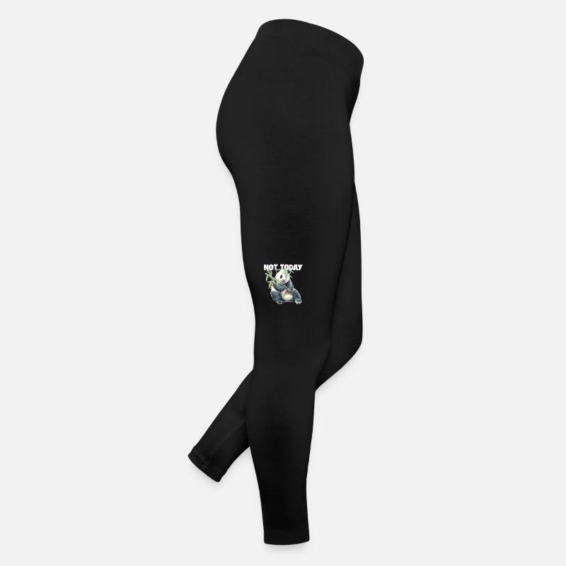 Not Today Panda Bear Ailuropoda Melanoleuca Giant Women’s Jersey Leggings