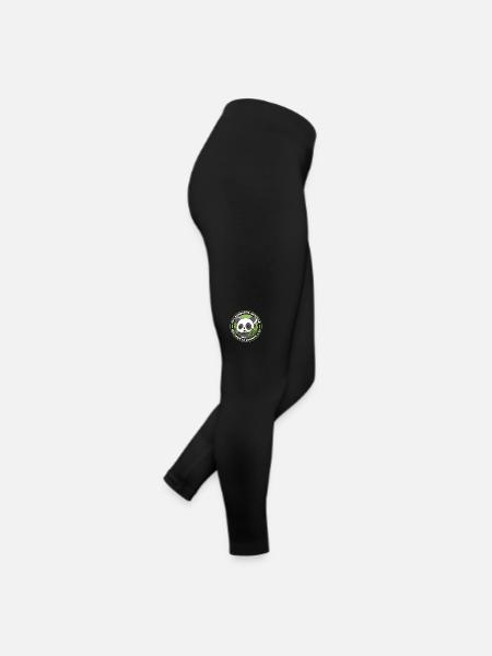 99% Bamboo 1% Ambition Panda Bear Friend Lover - Women’s Jersey Leggings - black - Right