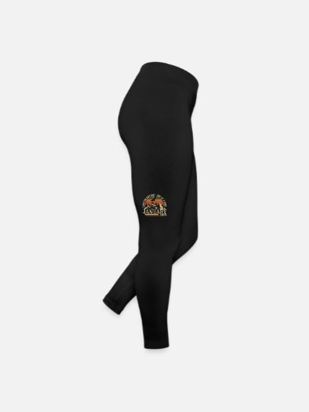 January 1995 - January 1995 Birthday Gift - Women’s Jersey Leggings - black - Right
