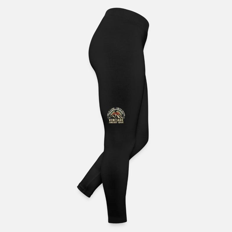 Januar 1944 Geburtstagsgeschenk - Original 81 Jahre Frauen Jersey Leggings