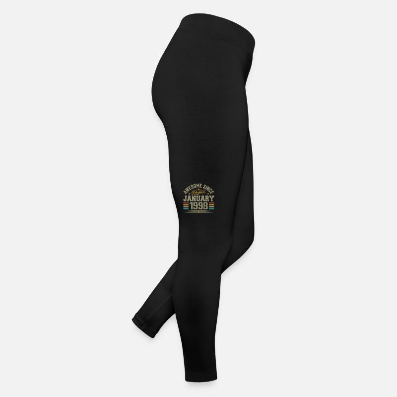 Retro Geburtstagsgeschenk geboren im Januar 1998 Frauen Jersey Leggings
