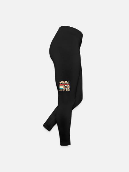 Original 1968, legendär seit 1968 Jahrgang 1968 - Frauen Jersey Leggings - Schwarz - Rechts