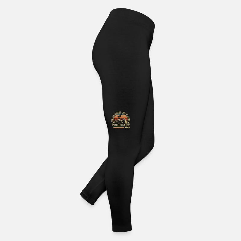 Février 1960 Rétro Né en Février 1960 Anniversaire Legging en jersey Femme