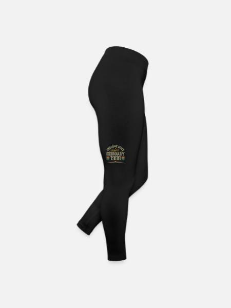 Février 1988 Cadeau 37e Anniversaire, Février 1988 - Legging en jersey Femme - noir - Droite