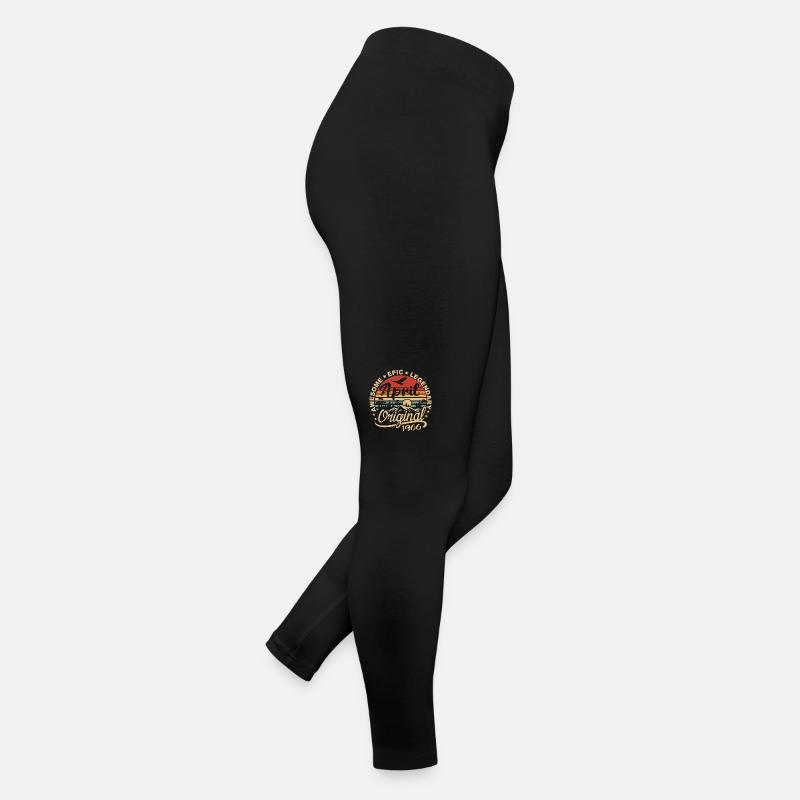 April 1966 Birthday Gift, Born in April 1966 Women’s Jersey Leggings