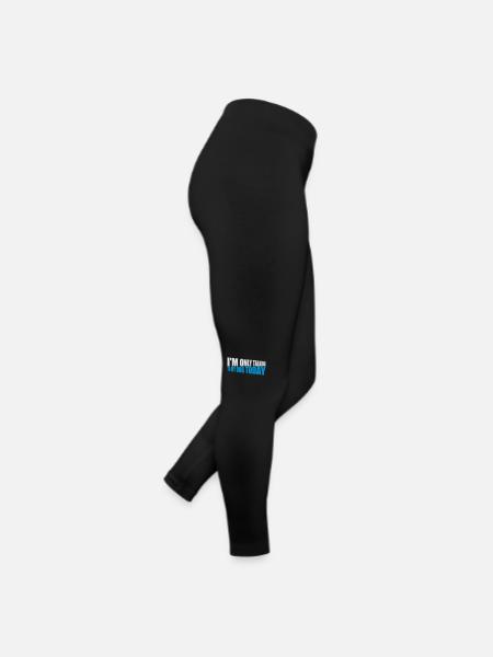 only talking to dog - Frauen Jersey Leggings - Schwarz - Rechts