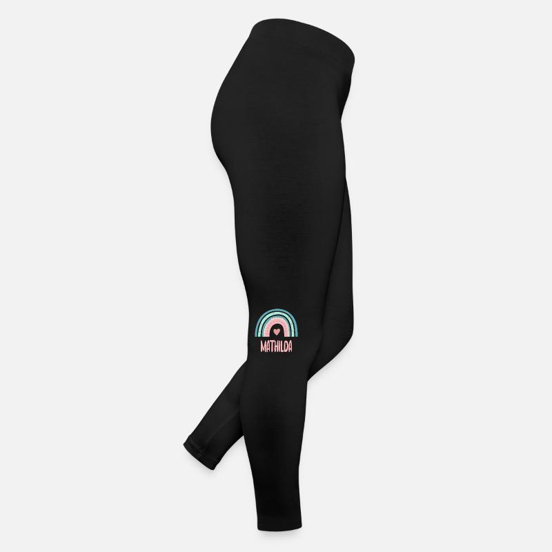 Mathilda Name Rainbow Baby Women’s Jersey Leggings