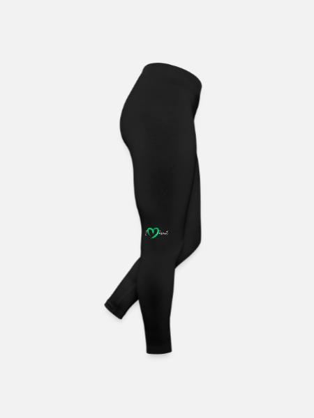 I love Fasnet Grün - Frauen Jersey Leggings - Schwarz - Rechts