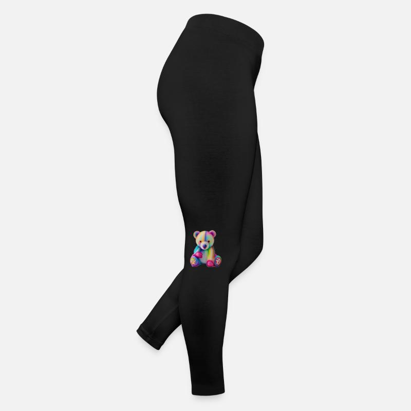 Mehrfarbiger Teddybär Frauen Jersey Leggings
