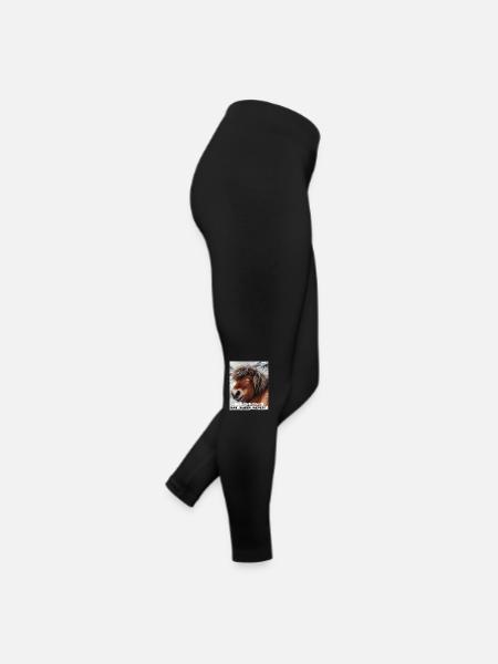 Regenbogen Mottoshirt - Frauen Jersey Leggings - Schwarz - Rechts