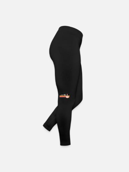 Ich bin 28 + 1 Mittelfinger-Shirt Ich bin 28 plus, - Frauen Jersey Leggings - Schwarz - Rechts