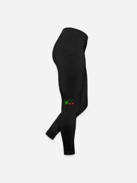 Glück beginnt im Kopf - Frauen Jersey Leggings - Schwarz - Rechts