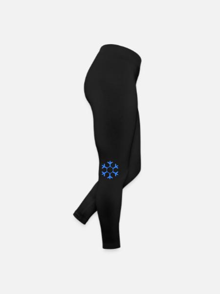 Snowflake winter cold cold - Women’s Jersey Leggings - black - Right
