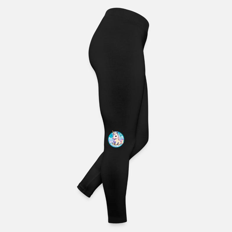 Sitzendes Baby-Einhorn in Wolken Frauen Jersey Leggings