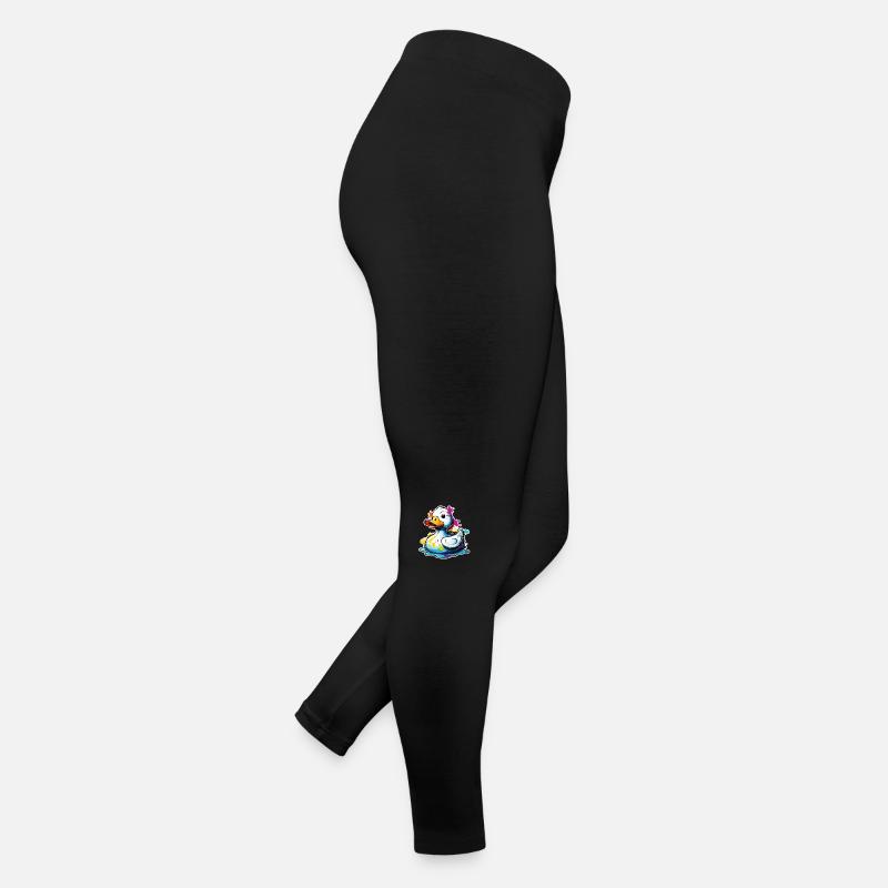 Canard en caoutchouc / canard en caoutchouc / eau / baignoire Legging en jersey Femme