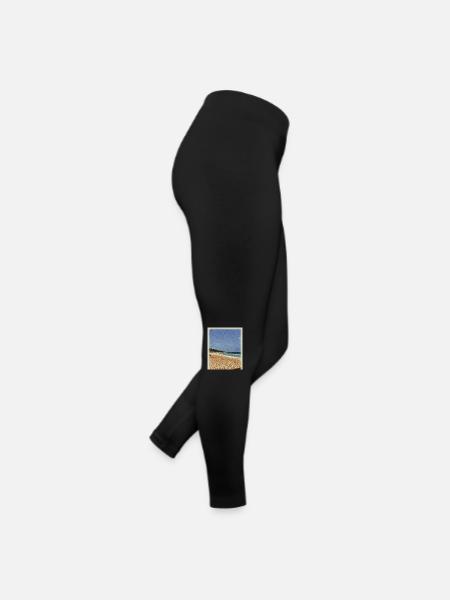 Meeresrauschen - Frauen Jersey Leggings - Schwarz - Rechts