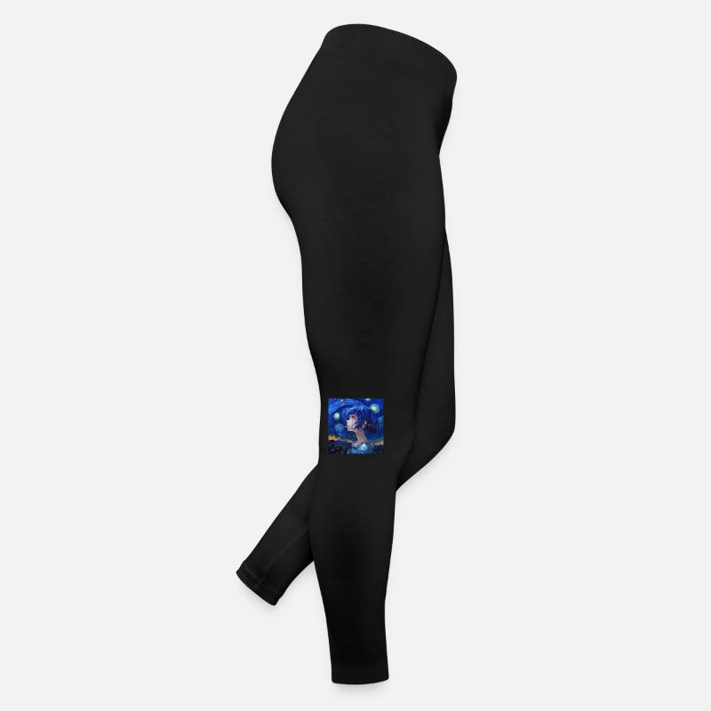 anime, anime mädchen, otaku, waifu, van gogh Frauen Jersey Leggings