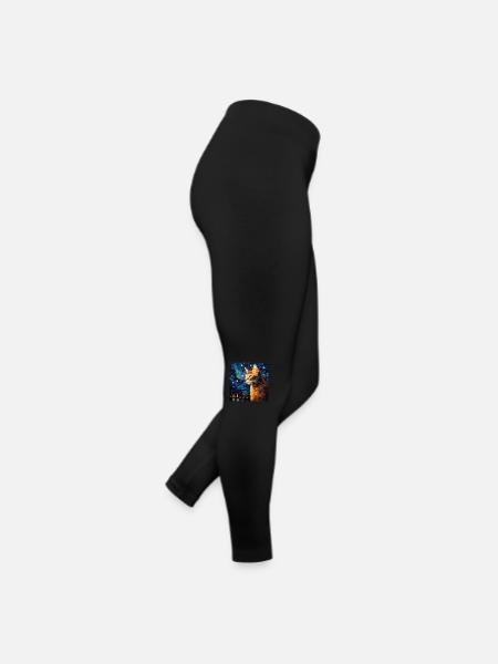Katze, katzenmotiv - Frauen Jersey Leggings - Schwarz
