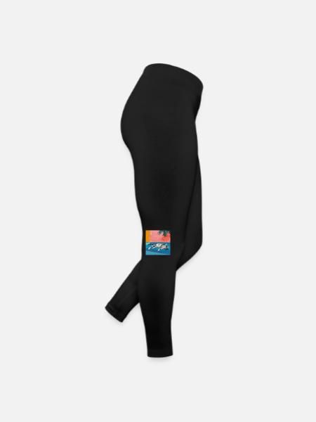 Katze, katzenmotiv, popart, geschenk, geschenkidee - Frauen Jersey Leggings - Schwarz - Rechts