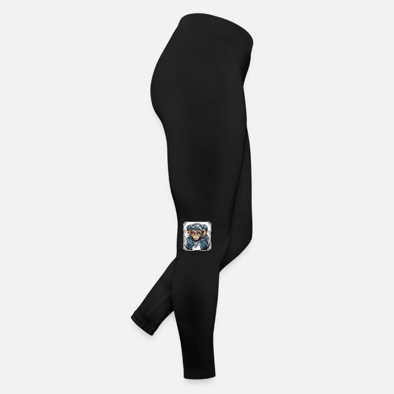 Süßer Affe / Affenmädchen / niedlich /Haarschleife Frauen Jersey Leggings