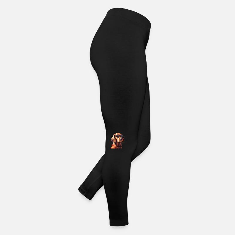 Setter Irlandais, Chien, Lunettes De Soleil, Été Legging en jersey Femme