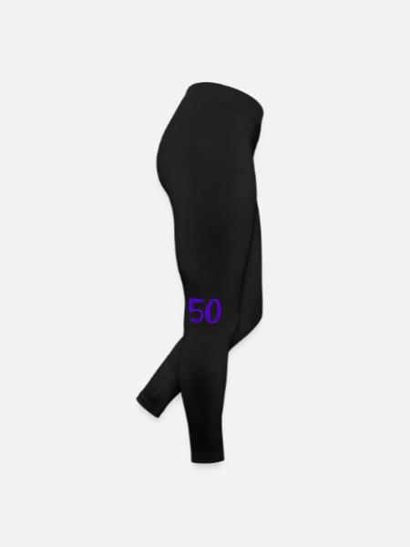 50 ANS. 50e ANNIVERSAIRE. ANNIVERSAIRE 50 ANS. 50 - Legging en jersey Femme - noir - Droite