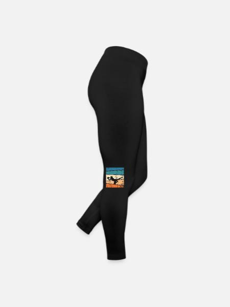 Torwart Sport Hobby Retro Torhüter - Frauen Jersey Leggings - Schwarz - Rechts
