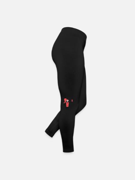 Rote Schobbtimistin - Frauen Jersey Leggings - Schwarz - Rechts