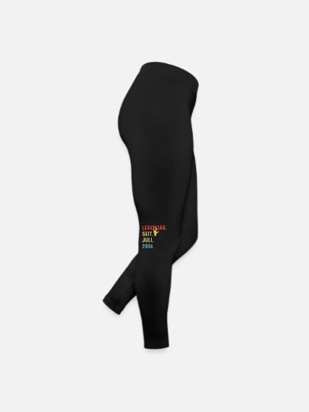20th Birthday Man Woman Legendary Since July 2004 - Women’s Jersey Leggings - black - Right
