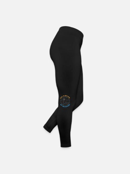 La vie est plus belle sur la plage - Legging en jersey Femme - noir - Droite