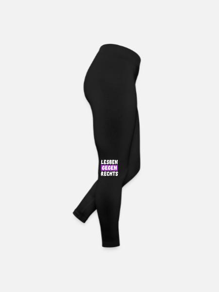 Lesben Gegen Rechts - Rechts Nein Danke - Frauen Jersey Leggings - Schwarz - Rechts