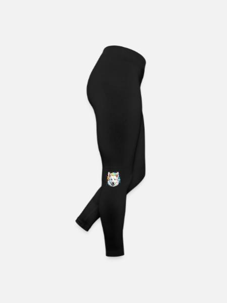 Berger blanc Suisse rayon de soleil - Legging en jersey Femme - noir - Droite
