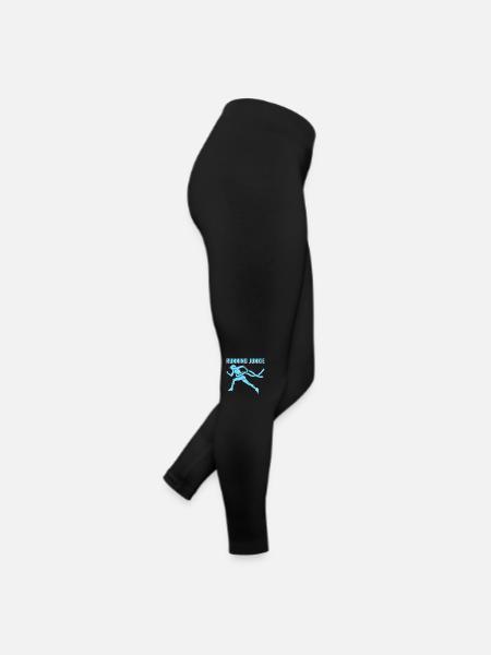 Marathonien junkie de course à pied - Legging en jersey Femme - noir - Droite