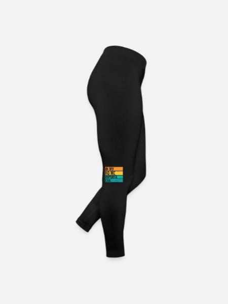 Dans mon ère No Me Importa, je m’en fous rétro drôle - Legging en jersey Femme - noir - Droite