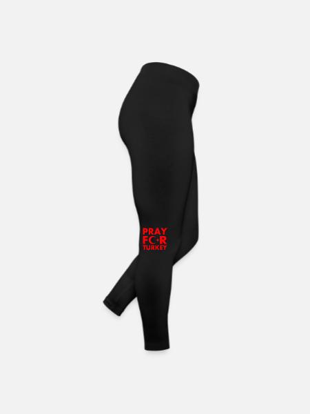 Pray for turkey - Legging en jersey Femme - noir - Droite